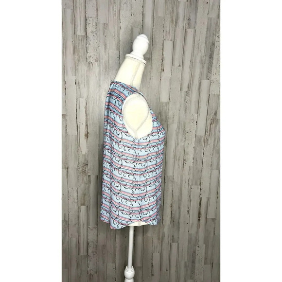 Talbots Women's Striped Tank Top Blouse Size Small Multicolor Scoop Neck - Picture 3 of 6
